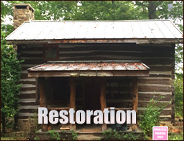 Historic Log Cabin Restoration  Tobaccoville, North Carolina